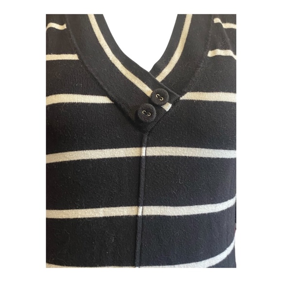 Jones New York cotton blend nautical stripes 3/4 length sleeve sweater. Sz S - Picture 7 of 16